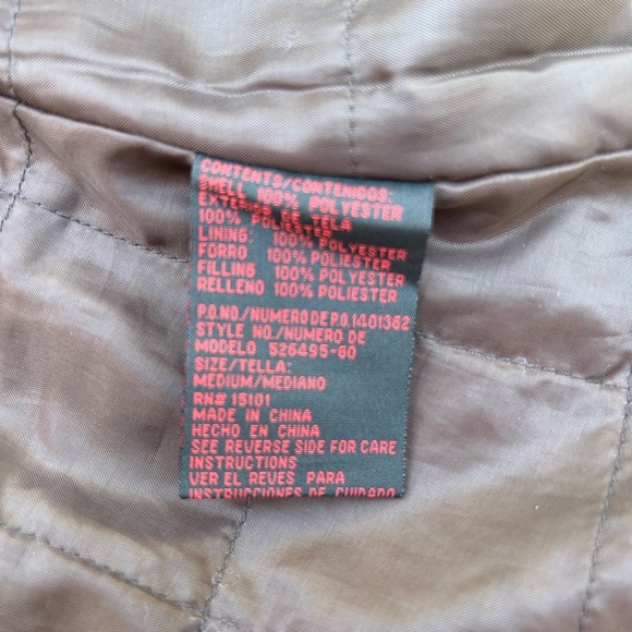 Weather Tamer Women’s Brown Hooded Full Zip Medium Coat/Jacket - Picture 6 of 6